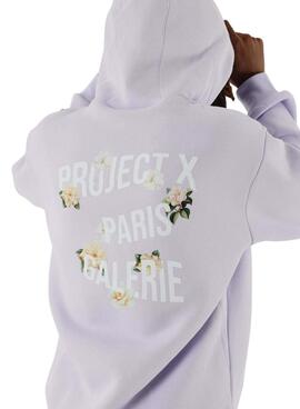 Sweat à capuche Project X Paris Galerie violet pour homme