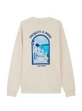 Sweat à capuche Project X Paris Santorini beige pour homme
