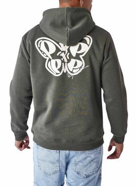Sweat-shirt Project X Paris Papillon vert pour homme