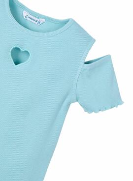 T-shirt Mayoral cut out bleue pour fille