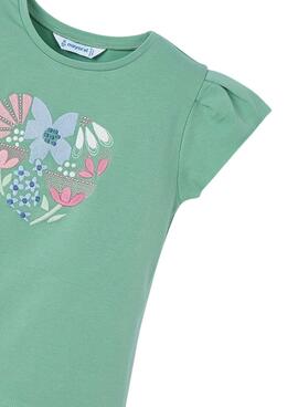 T-shirt Mayoral vert menthe pour fille