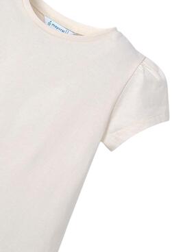 T-shirt Mayoral avec gilet beige pour fille.