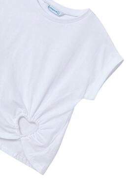 T-shirt Mayoral cœur blanc pour fille