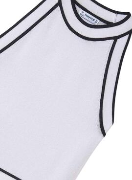 Top en tricot blanc Mayoral pour fille