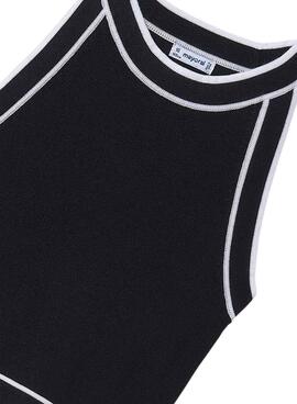 Top noir en tricot pour fille de marque Mayoral