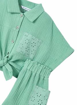 Ensemble Mayoral Short et blouse perforée pour fille