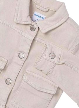 Veste de chasse Mayoral en serge beige pour fille