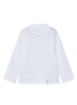 Polo Mayoral col Mao manches longues blanc pour enfant