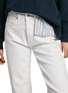 Jean Pepe Jeans Robyn blanc pour femme