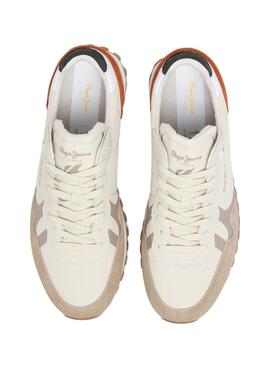 Chaussures Pepe Jeans Brit On Master beige pour homme