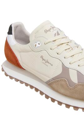 Chaussures Pepe Jeans Brit On Master beige pour homme