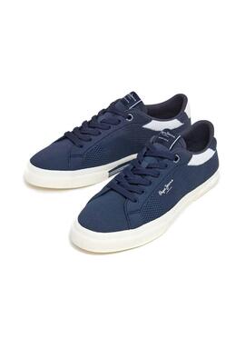 Chaussures Pepe Jeans Kenton Knit bleu marine pour homme