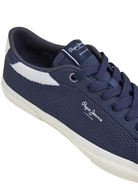 Chaussures Pepe Jeans Kenton Knit bleu marine pour homme