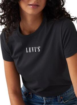 T-shirt Levi's The Perfect Tee Serif noir pour femme
