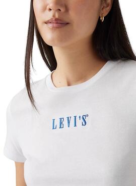 T-shirt Levi's The Perfect Tee Serif blanc pour femme