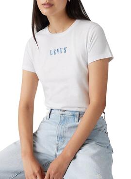 T-shirt Levi's The Perfect Tee Serif blanc pour femme