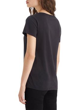 T-shirt Levi's Perfect V Neck noir pour femme