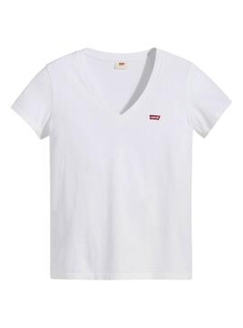 Maillot Levi's Perfect V Neck blanc pour femme