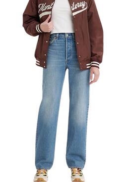 Pantalon Levi's Ribcage Full Length bleu pour femme