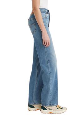 Pantalon Levi's Ribcage Full Length bleu pour femme