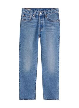 Jean Levi's 501 Crop bleu pour femme