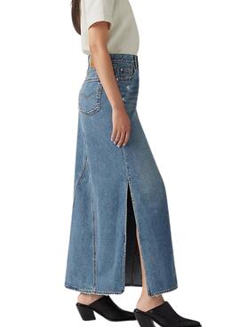 Jupe en denim Levi's Iconic bleue pour femme