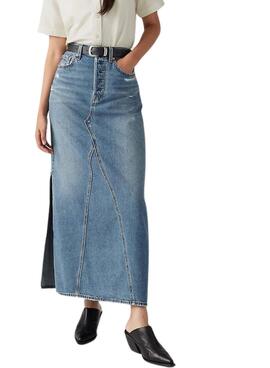 Jupe en denim Levi's Iconic bleue pour femme