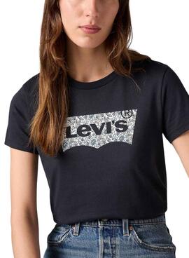 T-shirt Levi's Ananda Floral noir pour femme.