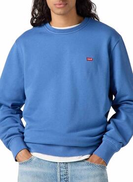 Sweat à capuche Levi's Original bleu pour homme.