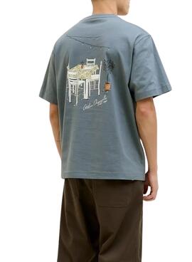 T-shirt Jack and Jones Islington gris pour homme