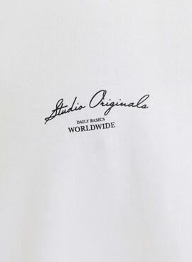 T-shirt Jack and Jones Islington blanc pour homme