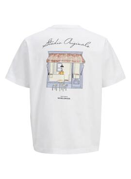 T-shirt Jack and Jones Islington blanc pour homme
