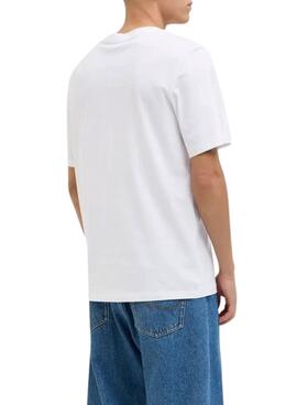 T-shirt Jack and Jones Palm blanc pour homme