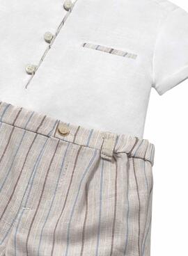Bermuda et chemise en lin Mayoral pour nouveau-né