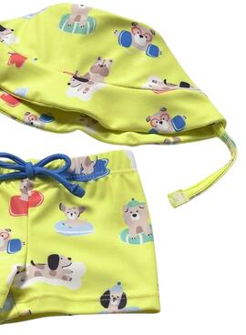 3 pièces de bain Mayoral avec protection jaune pour bébé