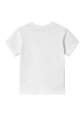 T-shirt fantaisie blanc nouveau-né Mayoral