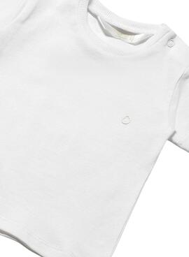 T-shirt fantaisie blanc nouveau-né Mayoral
