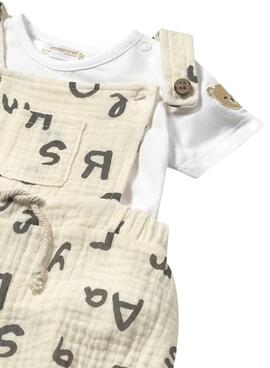Ensemble Mayoral avec salopette et t-shirt pour bébé