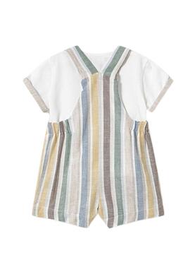 Ensemble Mayoral bavoir et chemise en lin pour bébé