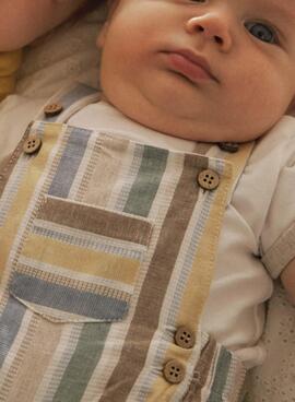 Ensemble Mayoral bavoir et chemise en lin pour bébé