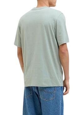 T-shirt Jack and Jones Palm verte pour homme.