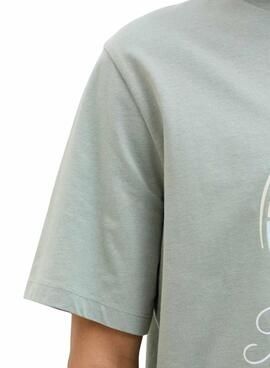 T-shirt Jack and Jones Palm verte pour homme.