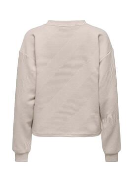 Sweatshirt Only Chris beige pour femme