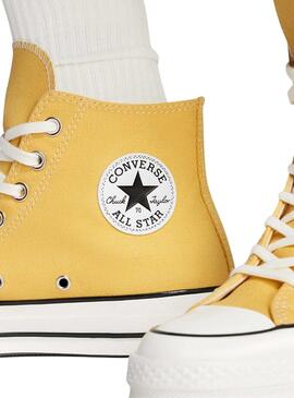 Chaussures Converse Chuck 70 jaunes pour femmes