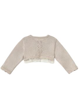 Veste Mayoral Gilet de cérémonie beige bébé