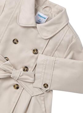 Trench-coat Mayoral beige avec nœud pour fille