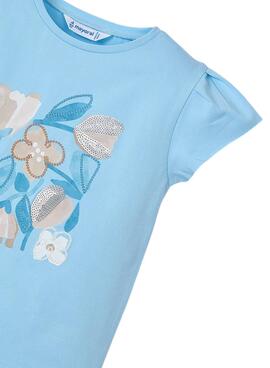 T-shirt Mayoral ciel bleu pour fille