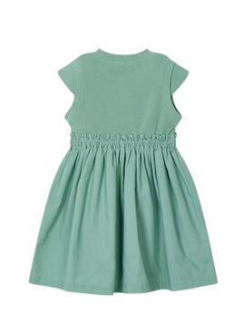 Robe Mayoral verte pour fille combinée.