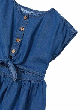 Robe fluide en denim bleu Mayoral pour fille.