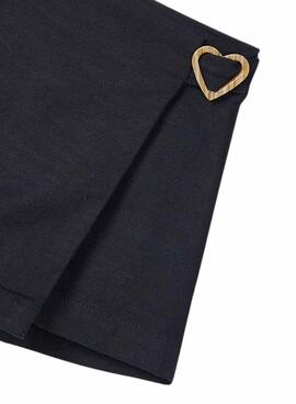 Jupe-pantalon Mayoral à boucle noire pour fille.